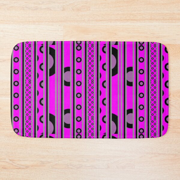Item preview, Barcode cerise circle and dot retro design designed and sold by susanvarleyart.