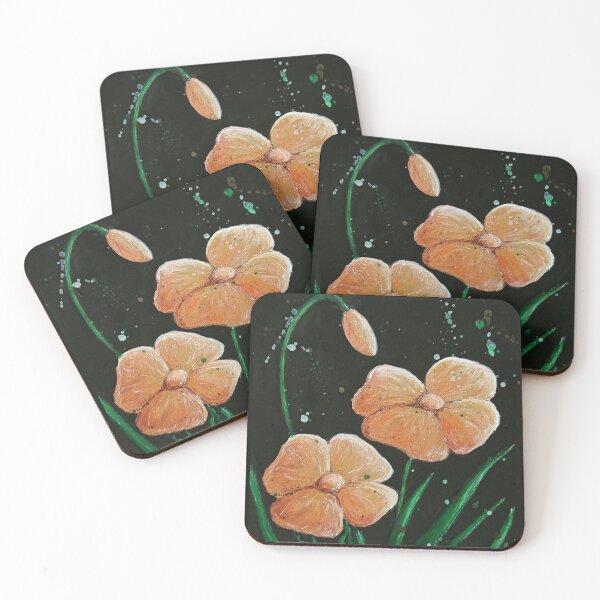 Item preview, Flower row - orange flowers designed and sold by SpaghettiBox.