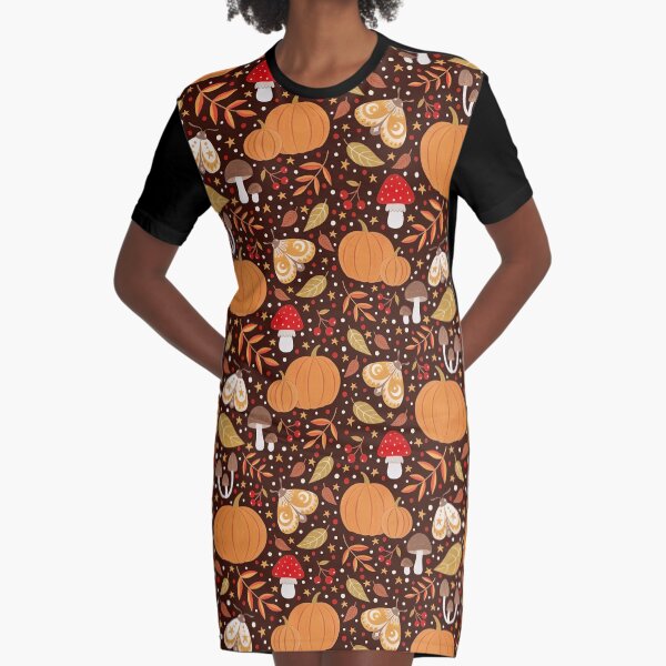 Autumn elements Graphic T-Shirt Dress