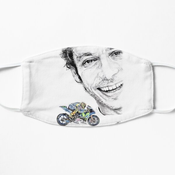 Valentino Rossi dibujo Mascarilla plana