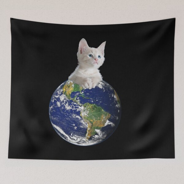 Item preview, Space Kitten Ruler of Earth Funny designed and sold by flippinsg.