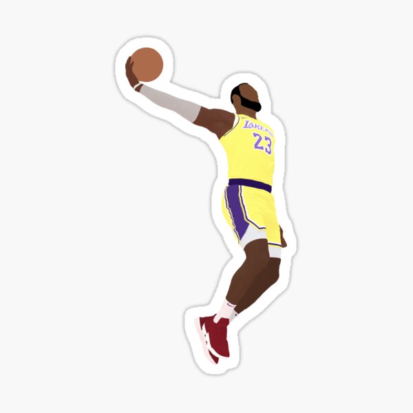  Lebron  James Dunk  Cartoon Vector Sticker by progrfxs 