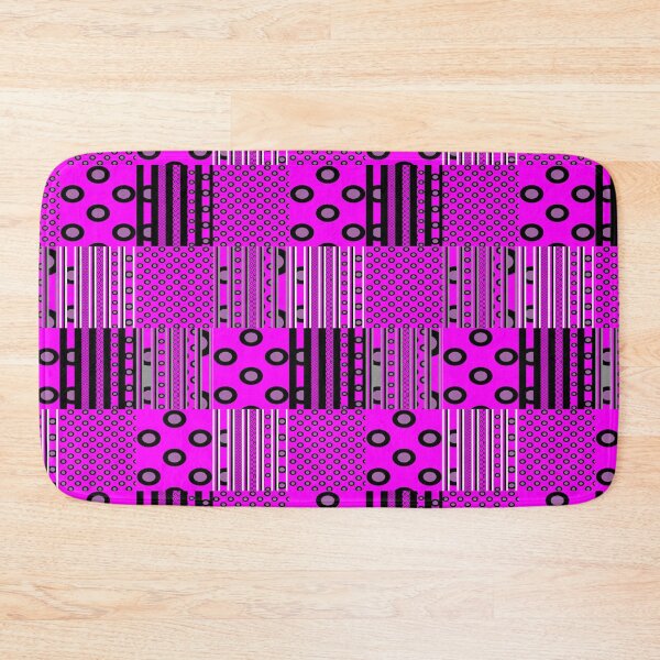 Item preview, barcode cerise check and dot retro design designed and sold by susanvarleyart.