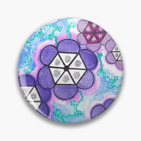 Item preview, Hexagonal Flowers designed and sold by The Rage Garden.