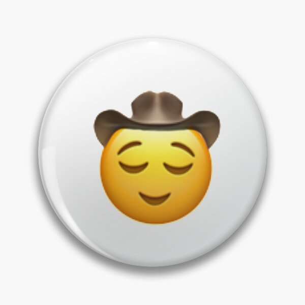 Item preview, Soft smile wearing cowboy hat emoji designed and sold by emmyb555.