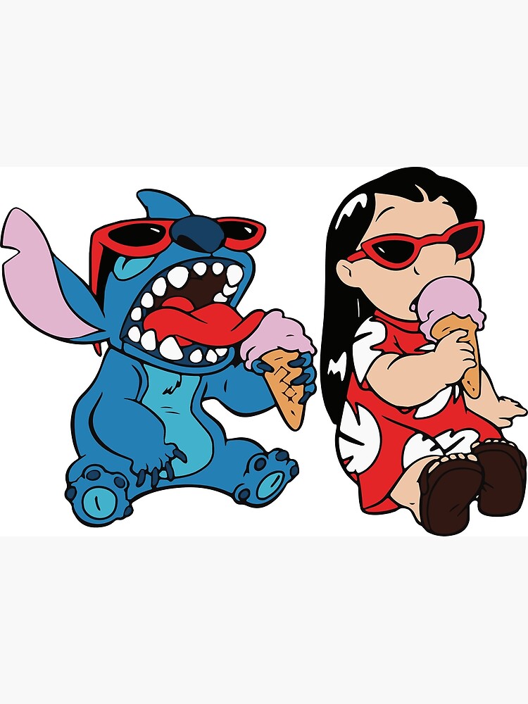 "Lilo and stitch eating ice cream" Photographic Print for Sale by