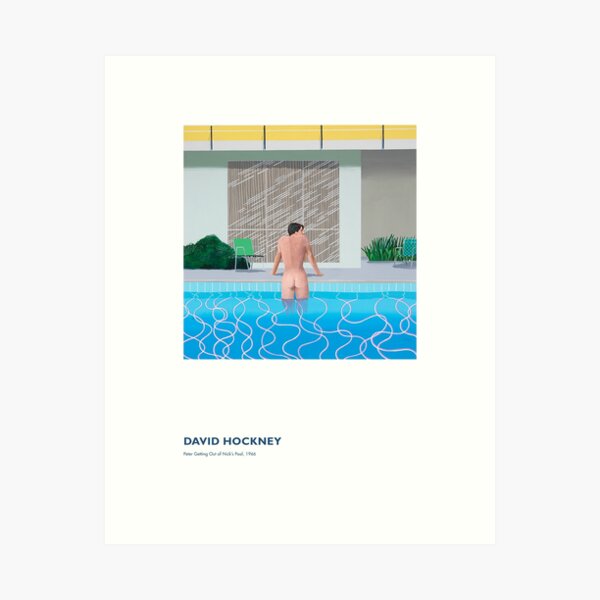 David Hockney Exhibition Art Poster - Peter Getting Out of Nick's Pool, 1966 Art Print
