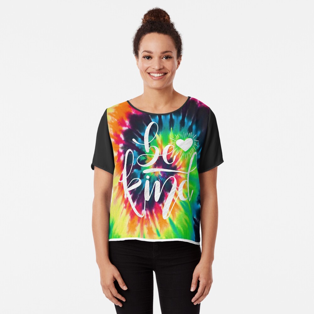 Be Kind Tie Dye Shirt,Tie dye Be Kind Print Tee Shirt Sticker for