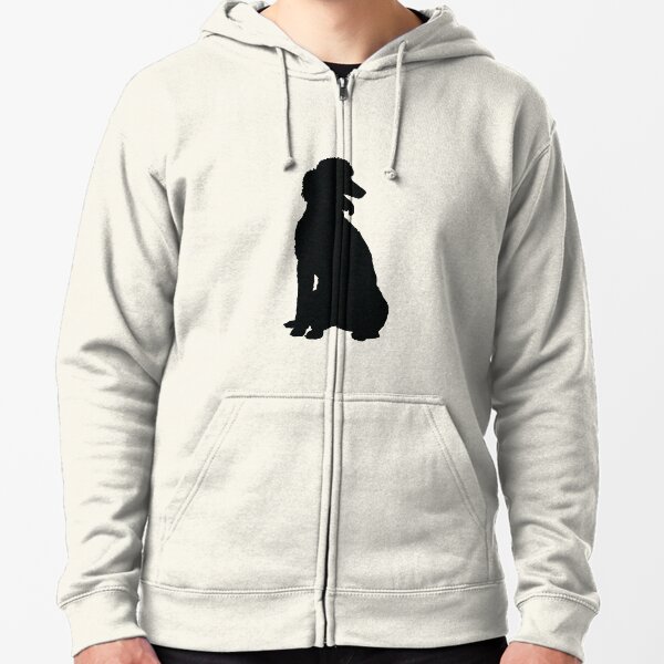 Poodle Silhouette Zipped Hoodie