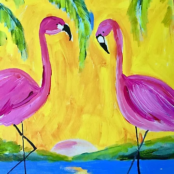 Artwork thumbnail, Flamingoes by RoeyEbert