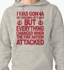 Blame the Fire Nation- red Pullover Hoodie