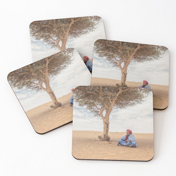 Item preview, Nomad resting under a tree in the desert designed and sold by KarenMandau.