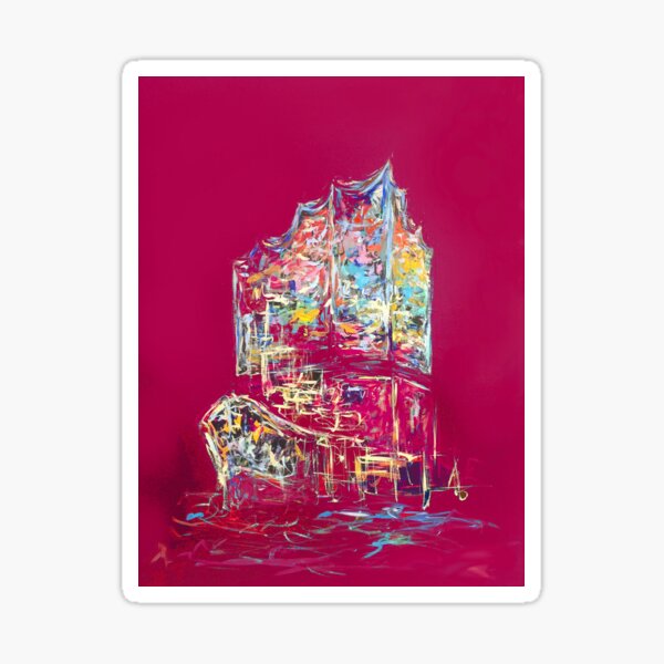 Elbphilharmonie und Cap San Diego, beere Sticker