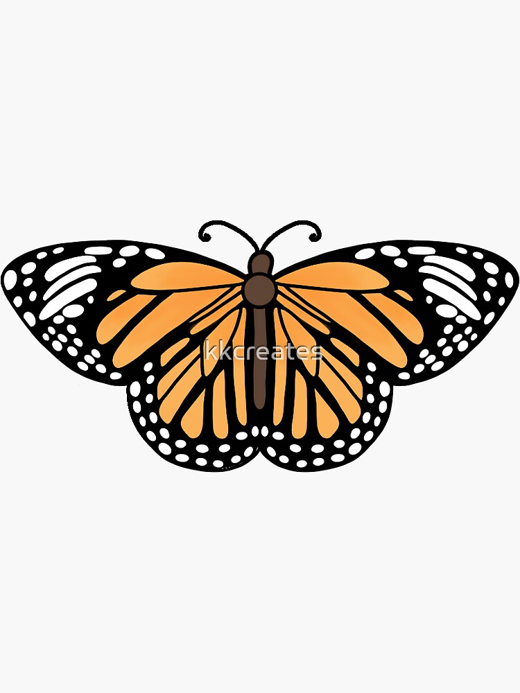 Monarch Butterfly Sticker For Sale By Kkcreates Redbubble 