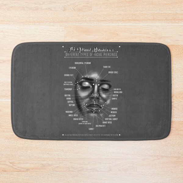 Item preview, Face Piercing Chart, Black and White designed and sold by Jarrod Vandenberg.