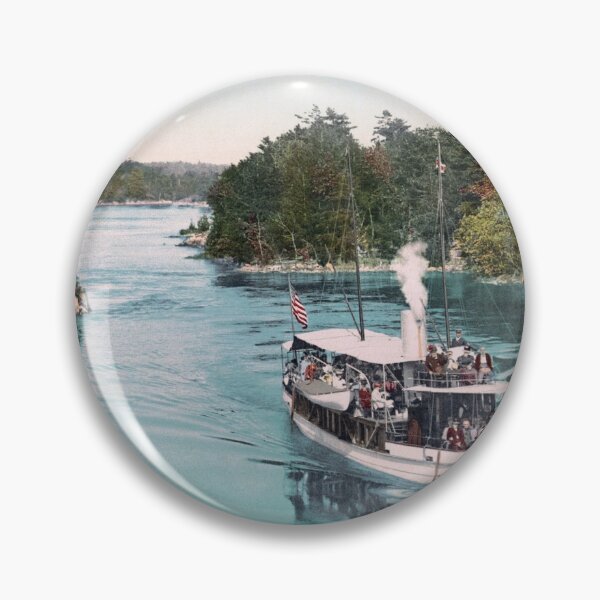 Item preview, The Captain Visger Steamboat In Lost Channel - Thousand Islands - 1901 designed and sold by warishellstore.