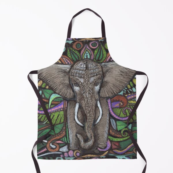 Item preview, Elephant, colorful pattern, rainforest designed and sold by artzimm.