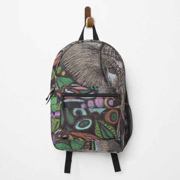 Item preview, Elephant, colorful pattern, rainforest designed and sold by artzimm.