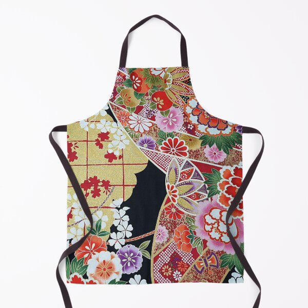 Item preview, ANTIQUE JAPANESE FLOWERS Pink White Jasmines, Peonies Kimono Style Floral designed and sold by BulganLumini.