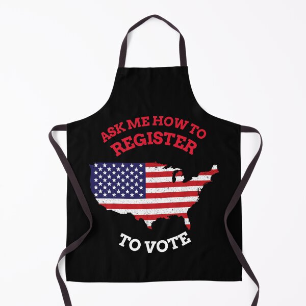 Item preview, Us Elections Vintage American Map Flag "Ask me how to register to vote" designed and sold by TamGustam.