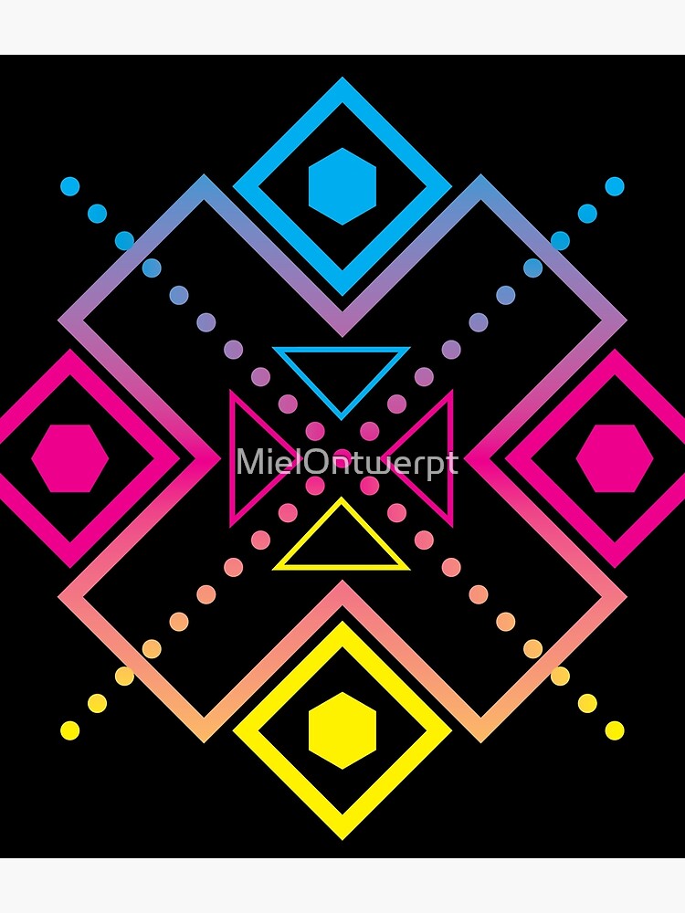 Gradient Cross Geometric Graphic by MielOntwerpt