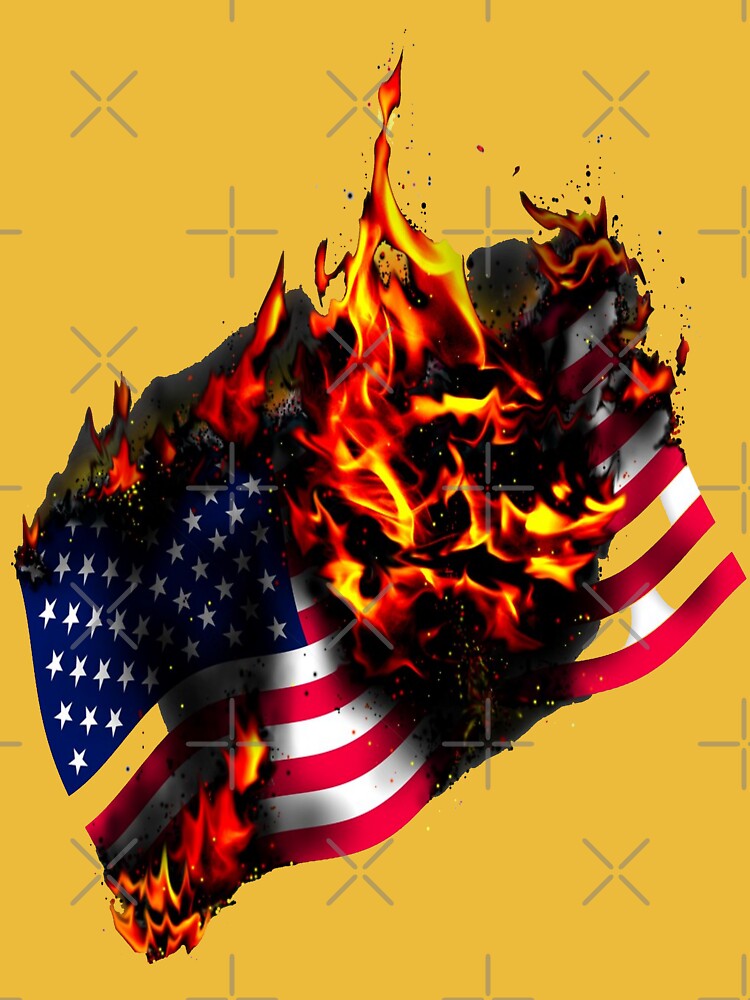 Burning American Flag Wallpaper