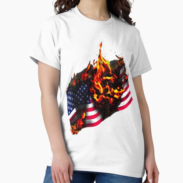 Artikel-Vorschau von Brennende amerikanische Flagge, designt und verkauft von WhiteWreath.