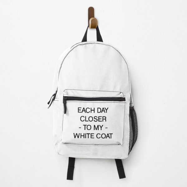 Lab Coat Backpacks Redbubble - black lab coat roblox