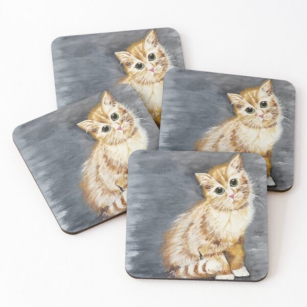 Item preview, Oil painting of a cute kitty designed and sold by Abha-Hues.