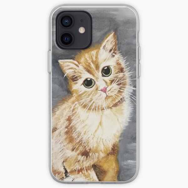 Oil painting of a cute kitty iPhone Soft Case
