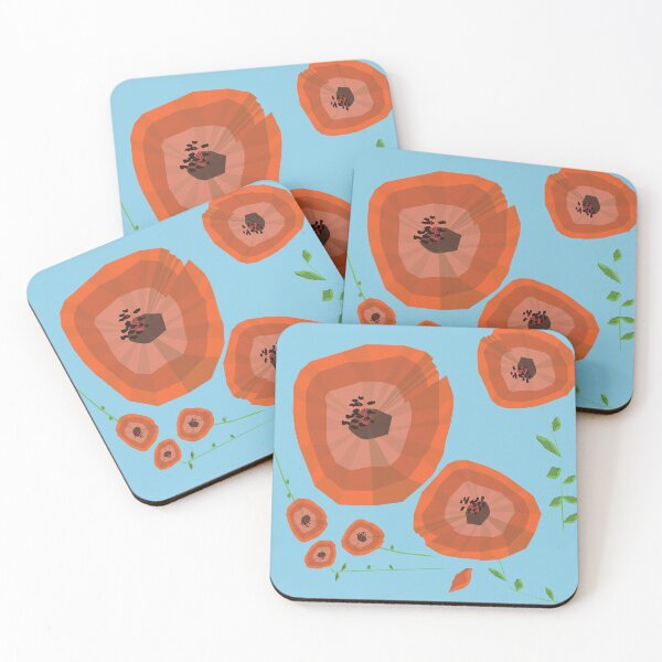 Item preview, Cottage Chic Poppy Pattern designed and sold by Michelle Sarah.