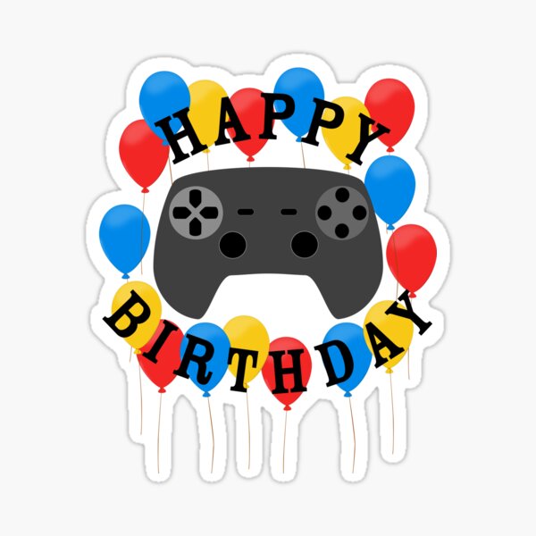 “Happy Birthday Gamer” Sticker for Sale by snknjak | Redbubble
