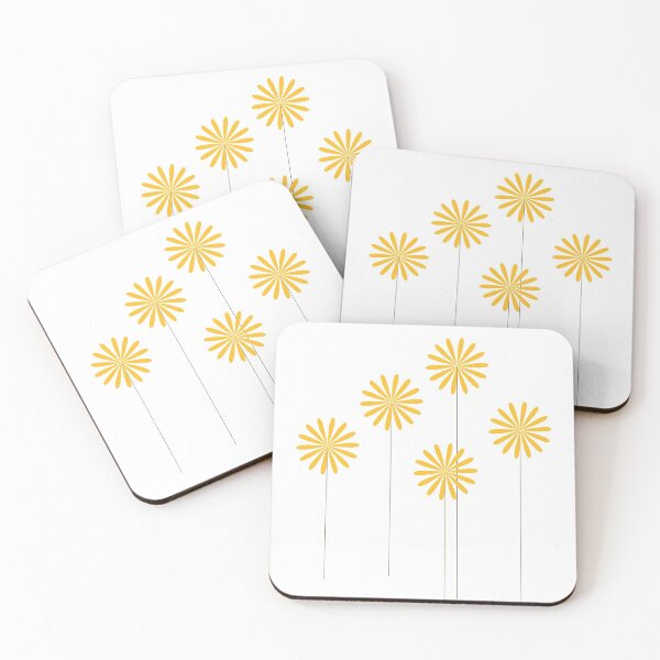 Item preview, Daisies - Minimalist Retro Abstract in Mustard and White  designed and sold by kierkegaard.