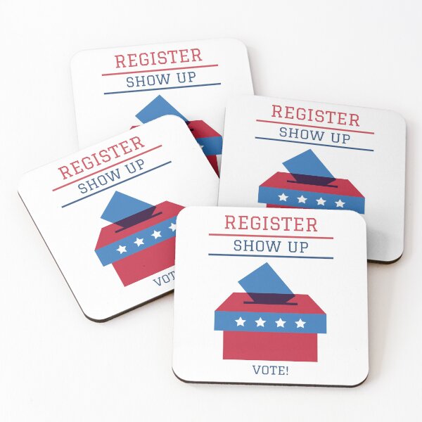 Item preview, Us Elections American Flag Colors "Register, show up, vote" designed and sold by TamGustam.