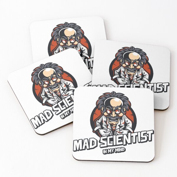 Mad Scientist (In My Mind) Coasters (Set of 4)