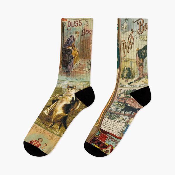 Item preview, Vintage Puss in Boots Christmas Montage designed and sold by Sarah Vernon.