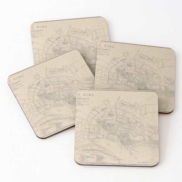 Item preview, Vintage Map of Kiel Germany (1869) designed and sold by BravuraMedia.