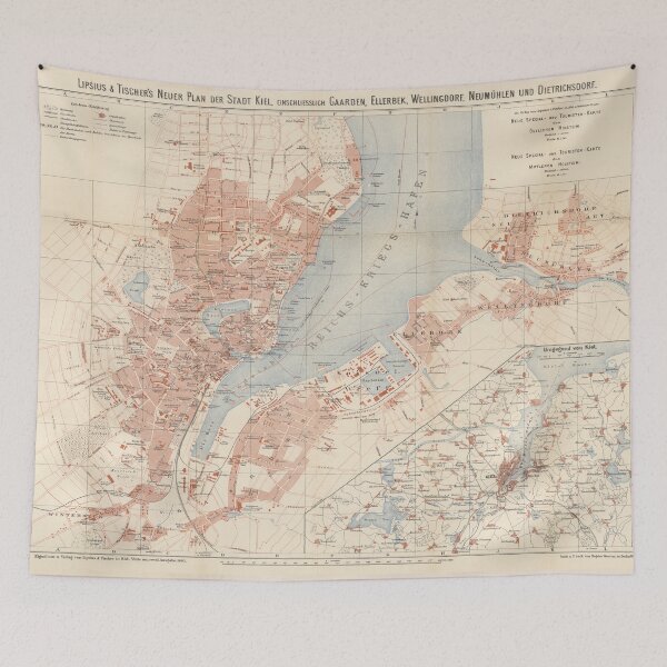 Item preview, Vintage Kiel Germany Map (1895) designed and sold by BravuraMedia.