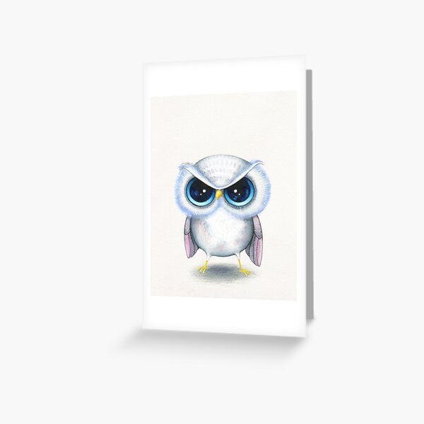 Grumpy Bird Greeting Card