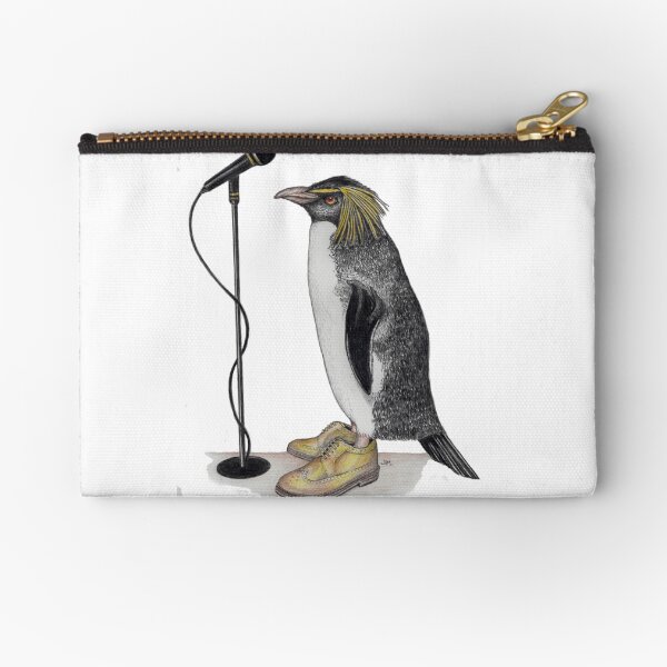 Item preview, Penguin in gold wingtips with microphone designed and sold by JimsBirds.