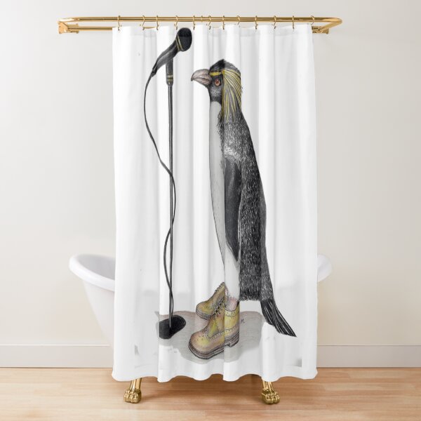 Item preview, Penguin in gold wingtips with microphone designed and sold by JimsBirds.