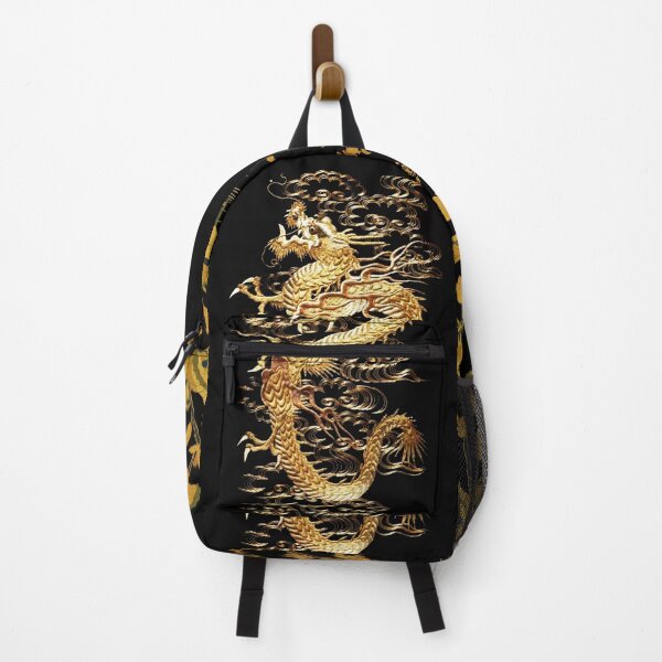 Item preview, GOLD DRAGON IN BLACK,Egret,Lotus,Green Gold  Floral designed and sold by BulganLumini.