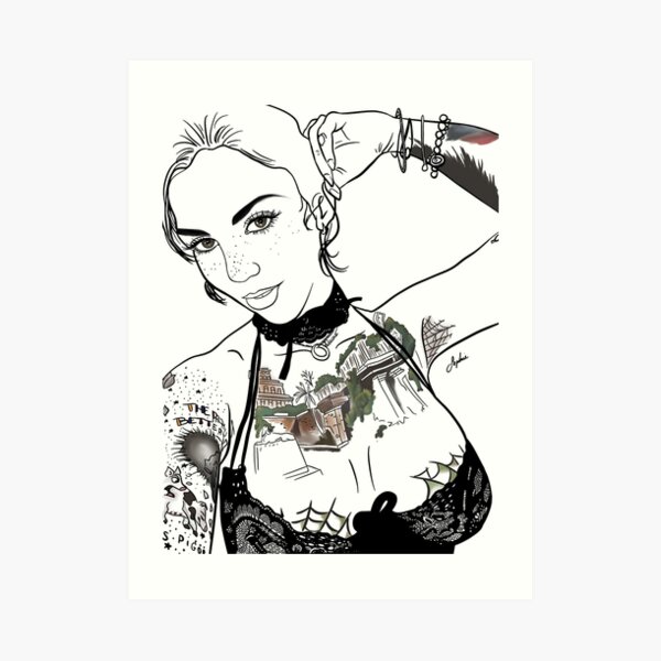 Inked Girl - Bonnie Rotten Art Print