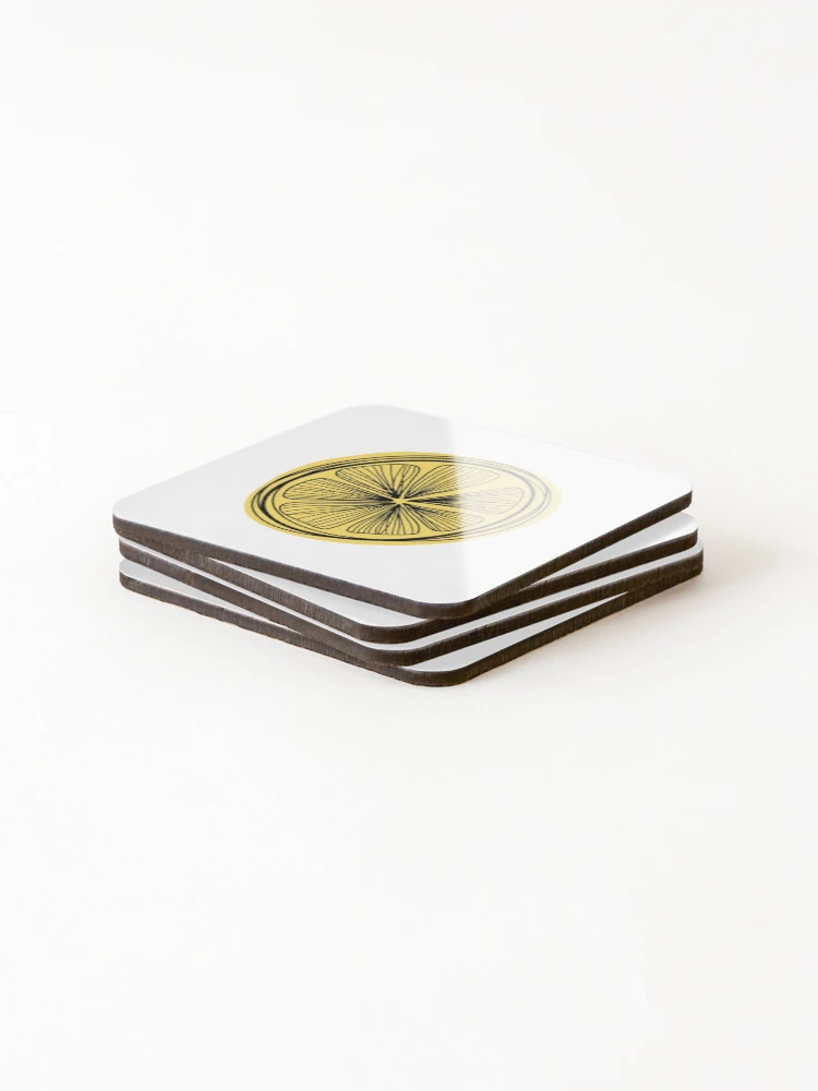 Thumbnail 4 of 5, Coasters (Set of 4), Lemon designed and sold by RMPIllustration.