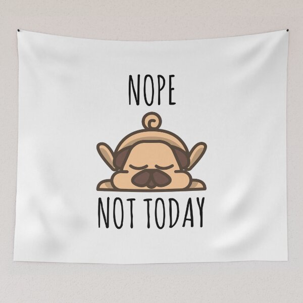 Item preview, Nope Not Today Lazy Idle Sleeping Dog Pet Lover Funny Tshirt designed and sold by ZachTheDesigner.