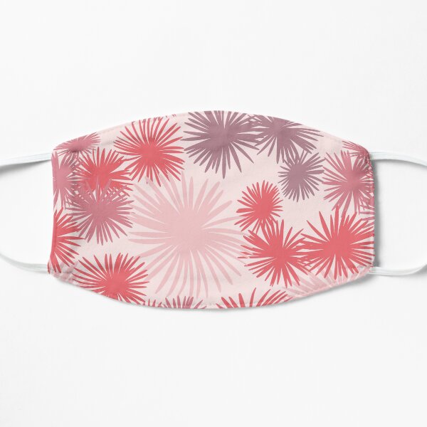 Pink Flowery Pattern Flat Mask