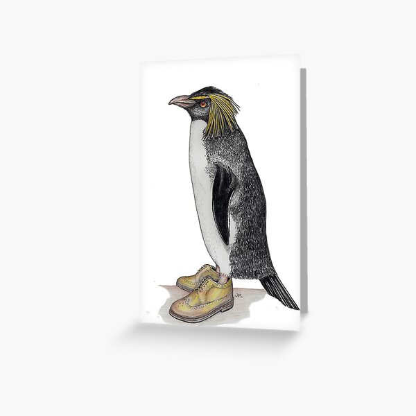 Item preview, Penguin in gold wingtips designed and sold by JimsBirds.