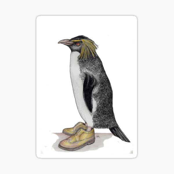 Item preview, Penguin in gold wingtips designed and sold by JimsBirds.