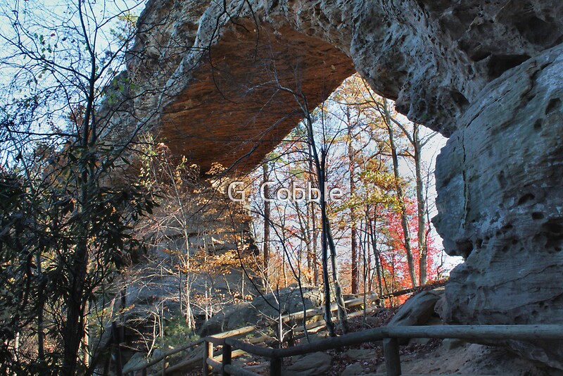 "Natural Bridge Underside, Slade KY" Framed Prints by G. Cobble Redbubble