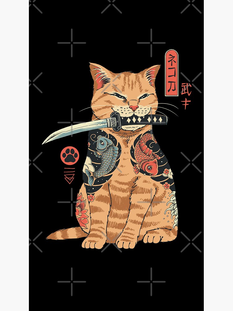 "Yakuza Cat" Sticker for Sale by Minotaur101 Redbubble